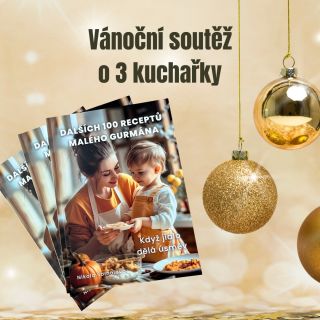🎄🎁 VÁNOČNÍ SOUTĚŽ O 3 KUCHAŘKY DALŠÍCH 100 RECEPTŮ MALÉHO GURMÁNA 🎁🎄 Ráda bych vám poděkovala za vaši podporu, a tak jsem...